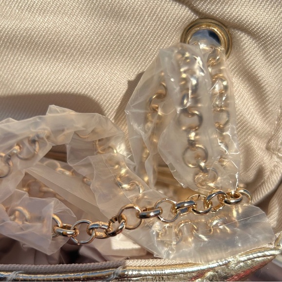 Nicole Miller Gold Chevron Mini Bag - Picture 5 of 7